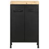 vidaXL Sideboard Rough mango wood with a natural finish and black iron