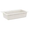 vidaXL Granite Kitchen Sink Single Basin White
