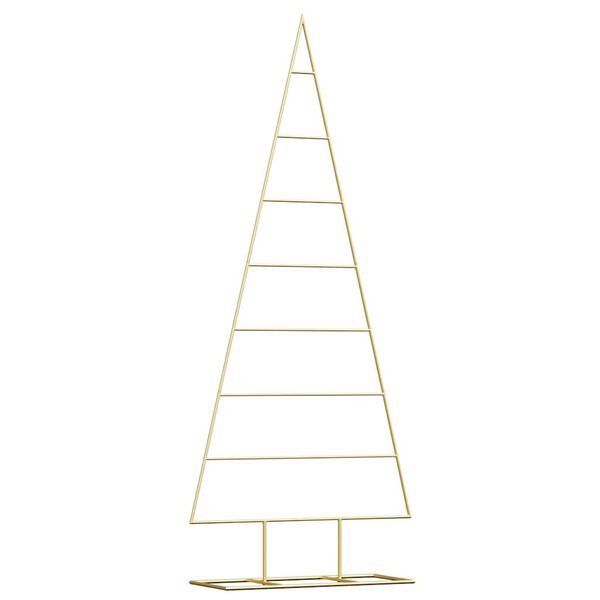vidaXL Metal Christmas Tree Black Powder-coated steel Large Collapsible