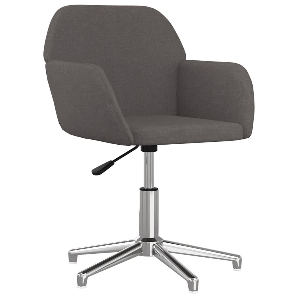 vidaXL Swivel Dining Chairs 2 pcs Dark Gray Fabric