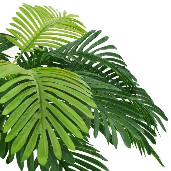 vidaXL Artificial Cycas Palm Green Plastic, Solid wood Large