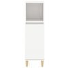 vidaXL Bathroom Cabinet White Engineered wood, Solid eucalyptus wood