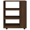 vidaXL Rolling Cabinet Brown Oak Engineered Wood Medium Rollable