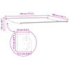 vidaXL Awning Manual Light gray 177.17" x 118.11" Polyester and metal