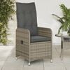 vidaXL Reclining Garden Chair Set of 2 Grey, Dark Grey