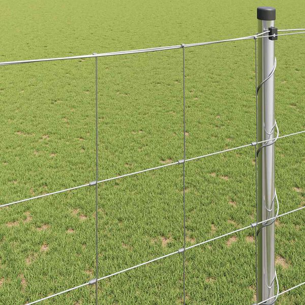 vidaXL Field Fence Gray 5.2'x 32.8'Steel