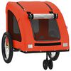 vidaXL Pet Bike Trailer Orange and Grey Oxford fabric, iron, PVC Small