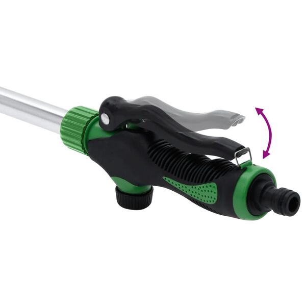 vidaXL Telescopic Spray Lance Green and black Aluminum, ABS, TPR Medium