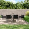vidaXL Garden Dining Set Black, Dark grey