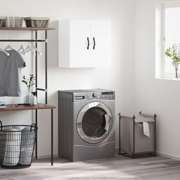 vidaXL Wall Cabinet White Engineered Wood Medium Wall Cabinet