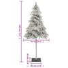 vidaXL Artificial Christmas Tree White Polyethylene, Metal 71 in tall