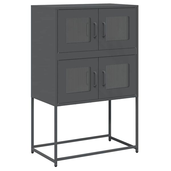 vidaXL Highboard Anthracite Cold-rolled steel Medium Highboard