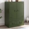 vidaXL Highboard Olive Green Cold-Rolled Steel 26.4x15.4x37.4 in