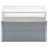 vidaXL Greenhouse Gray PC board, Galvanized Steel Medium Stackable