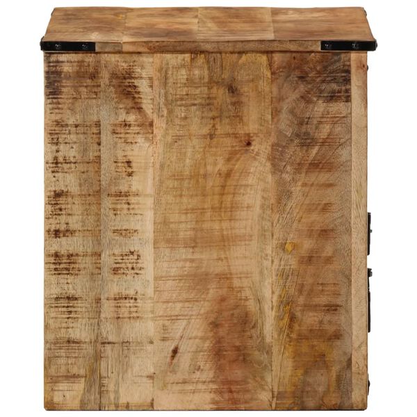 vidaXL Bedside Cabinet Natural Mango Wood Solid Mango Wood Medium
