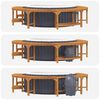 vidaXL Hot Tub Surround Brown &Oslash;108.27 x 21.85 in Solid Acacia Wood