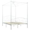 vidaXL Bed Frame White Metal Full Classic/Traditional Bed Frame