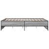 vidaXL Bed Frame Gray Sonoma Engineered wood, Steel Full Durable