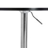vidaXL Bar Table Black Engineered wood, Chromed steel Standard Bar Table