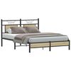 vidaXL Bed Frame Sonoma oak Engineered wood and steel