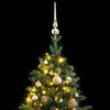 vidaXL Artificial Hinged Christmas Tree 150 LEDs & Ball Set 59.1"