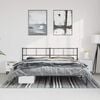 vidaXL Metal Bed Frame Black Powder-Coated Steel Double Metal Bed Frame