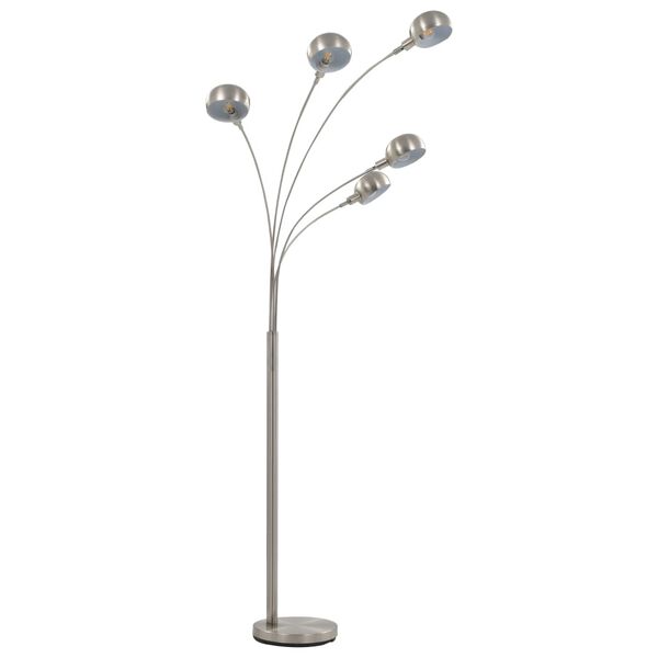 vidaXL Stand Lamp Silver and white Chrome-plated steel Extra Tall