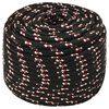 vidaXL Boat Rope Black 0.47 " 328.1 ' Polypropylene