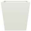 vidaXL Garden Planter Set of 2 White Cold-rolled steel Medium Durable