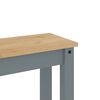 vidaXL Dining Set Grey Solid pine wood with honey wax finish Medium
