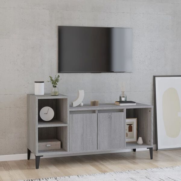 vidaXL TV Cabinet Gray Sonoma Engineered wood Medium TV Cabinet
