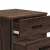 vidaXL Bedside Cabinet Set of 2 Brown Oak Engineered Wood, Metal