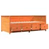 vidaXL Day Bed Wax Brown Solid Pine Wood Twin Day Bed Rectangular