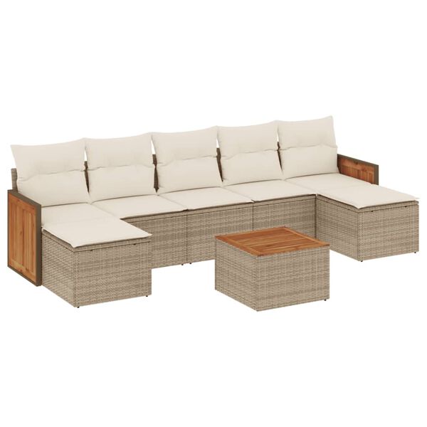 vidaXL Garden Sofa Set Beige