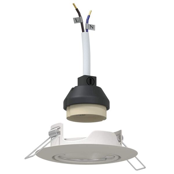 vidaXL Spotlight 12 pcs White 9 x 9 x 2.5 cm Metal