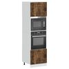 vidaXL Oven Cabinet Set of 2 Smoked oak Engineered wood Compact