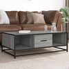 vidaXL Coffee Table Grey Sonoma Engineered Wood, Metal