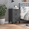vidaXL Bedside Table Anthracite Grey Engineered Wood, Plastic Medium