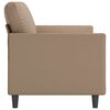 vidaXL 3-seater Sofa Cappuccino Faux leather, metal, textilene 3-Seater