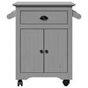 vidaXL Kitchen Trolley "BODO" Grey 28.3x17.7x31.5"
