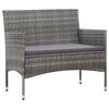 vidaXL Garden Lounge Set Striped gray