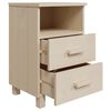 vidaXL Bedside Cabinet Set of 2 Honey brown Solid pinewood, MDF