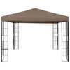vidaXL Gazebo Taupe and Black Polyester fabric, Steel 10ft