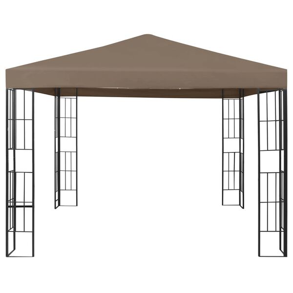 vidaXL Gazebo Taupe and Black Polyester fabric, Steel 10ft