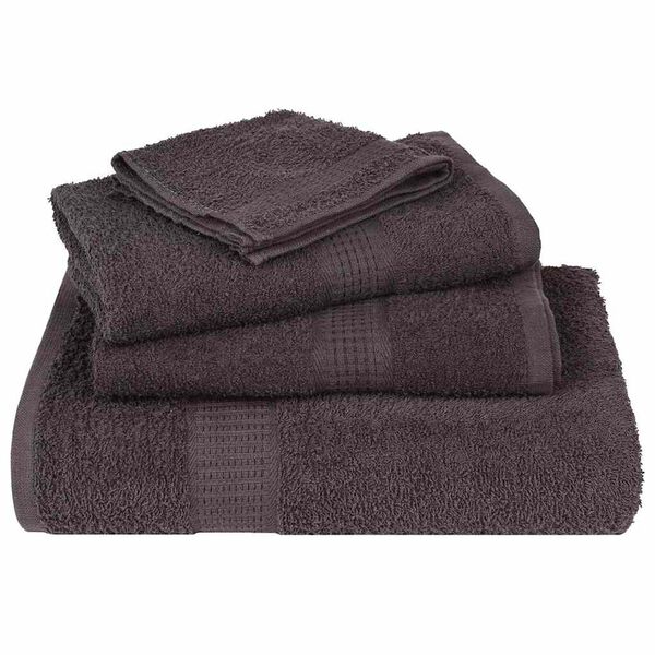 vidaXL Bath Towel Set of 10 Anthracite 100% cotton 39.4 in x 59.1 in