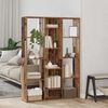 vidaXL Room Divider/Book Cabinet Old Wood 39.4x9.4x55.1" Engineered Wood