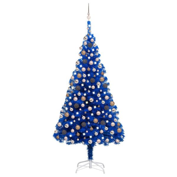vidaXL Artificial Christmas Tree Blue PVC Large