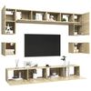 vidaXL TV Cabinet Set Sonoma oak Engineered wood TV Cabinet Set