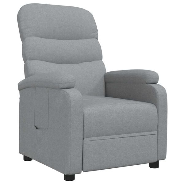 vidaXL Recliner Light Gray Fabric