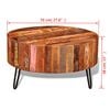 vidaXL Coffee Table Multicolor Reclaimed solid wood, Iron 27.6 in diameter